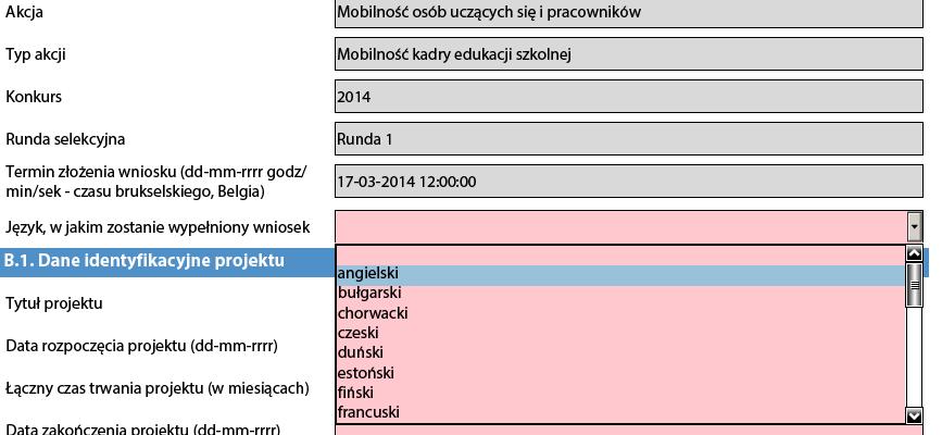 Listy rozwijane Listy rozwijane są dostępne pod pytaniami zamkniętymi, na które należy odpowiedzieć, wybierając jedno lub więcej spośród dostępnych haseł.