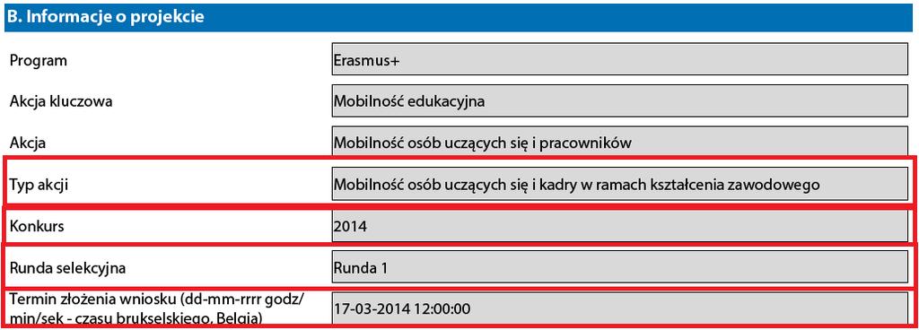 ramach której składany jest wniosek.