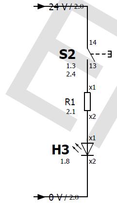 Ćwiczenie 1 Temat: Załączenie sygnalizatora H1 przez styk S2 (typowy przykład sterowania sygnalizatorem LED lub diodą w transoptorze). 1. Zapoznaj się układem ze schematu poniżej.