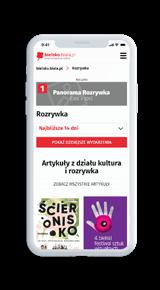 Baner w sekcji Rozrywka Panorama ponad listą artykułów z sekcji Rozrywka Baner znajdujący się na samej górze podstrony z listą najnowszych