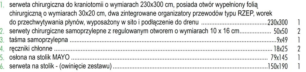 73: dotyczy zadania nr 2,  nr 4 Zamawiający dopuści zestaw zgodny z wymaganiami SIWZ uniwersalny w składzie: