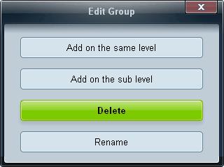 Usuwanie grup 1 Wybierz nazwę grupy i kliknij przycisk Edit.
