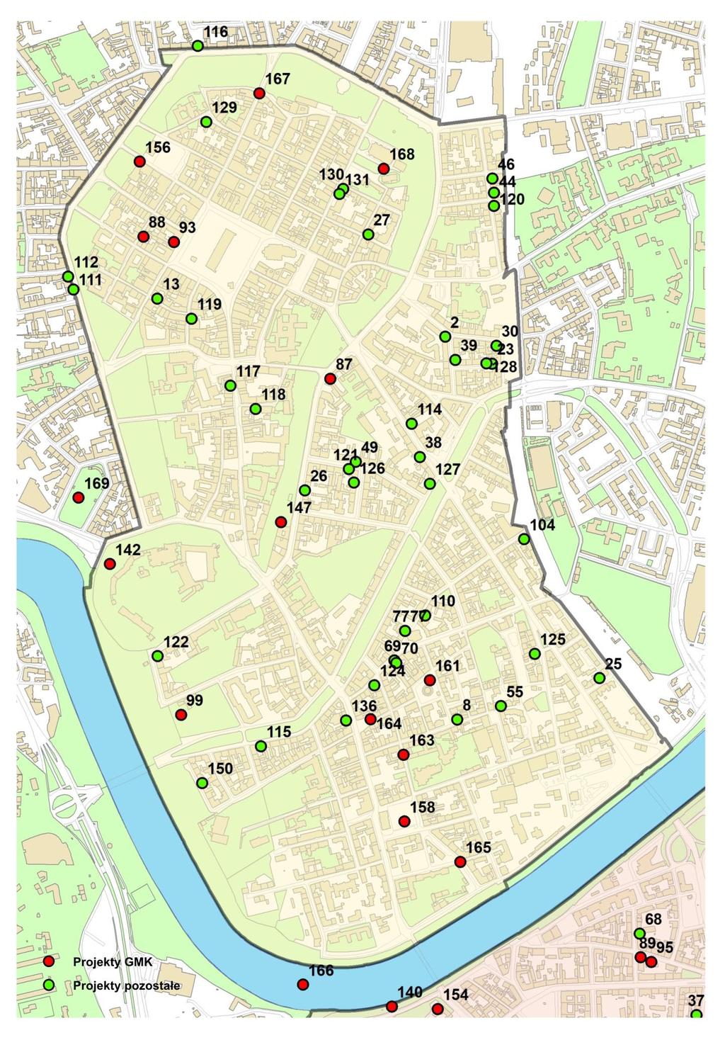 Ryc. 3 Lista planowanych, podstawowych projektów i