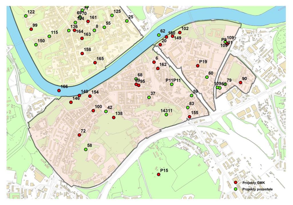 Ryc. 4 Lista planowanych, podstawowych projektów i