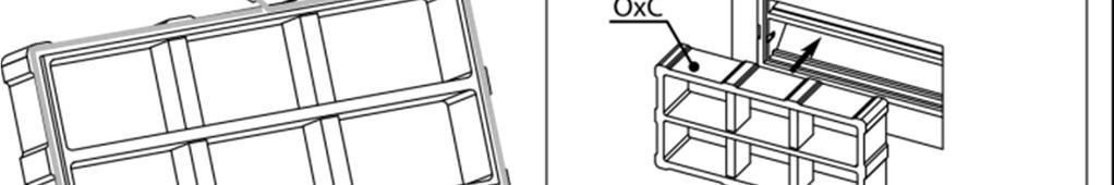 Install OxC transition (from outside) with OXeN and seal connection with lowexpansion foam or silicone.