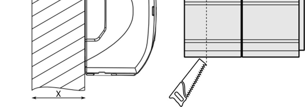 wall thickness of 190 mm, with a greater wall thickness must be used several pieces OXC.