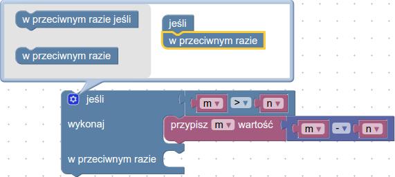 1.6. Operacja m m n 13 Rysunek 1.7. Konfiguracja bloku Jeśli wykonaj Rysunek 1.8. Zawartość biblioteki Pętle Warunek logiczny określający działanie bloku jeśli też znajdziemy w Bibliotece Logika.