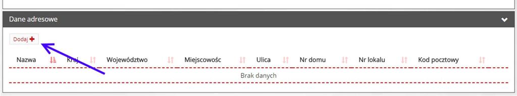 kontaktowe jak poniżej: Dane