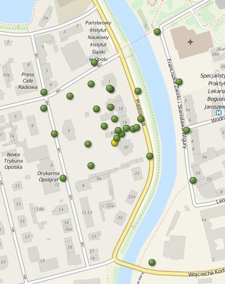 1.9 Opole W jednej lokalizacji w Opolu stwierdzono możliwość występowania, we wskazanym pionie