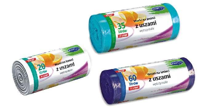 recyklingu - wykonane z   wytrzyma³e na obci¹ enia - nieprzeÿroczyste, kolor: czarny 83K036A 83K036B Poj. 35 L op. 15 6,4 7,68 60 L op.
