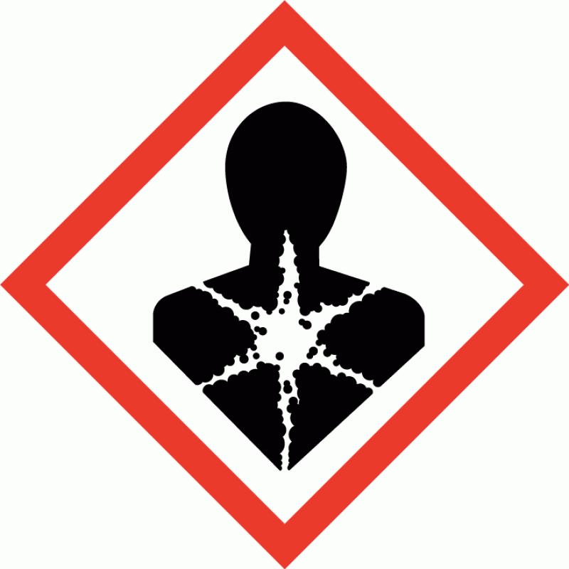 4 - H302 Acute Tox. 4 - H312 Skin Corr. 1B - H314 Eye Dam. 1 - H318 Skin Sens. 1 - H317 Asp. Tox. 1 - H304 Aquatic Chronic 3 - H412 Zdrowie ludzi Żrący dla skóry i oczu. 2.2. Elementy oznakowania Piktogram Hasło ostrzegawcze Zwroty wskazujące rodzaj zagrożenia Niebezpieczeństwo H302+H312 Działa szkodliwie po połknięciu lub w kontakcie ze skórą.