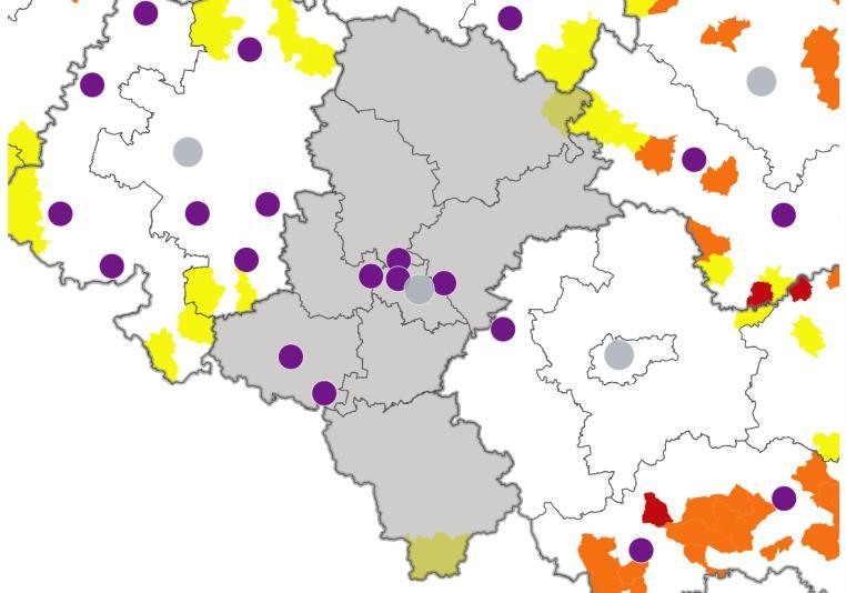 Obszary Strategicznej Interwencji w województwie śląskim (KSRR