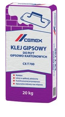 Klej gipsowy do płyt gipsowo-kartonowych Narzędzia Mieszarka elektryczna wolnoobrotowa, mieszadło koszyczkowe, pojemnik na klej, nierdzewna paca, szpachelka, kielnia.