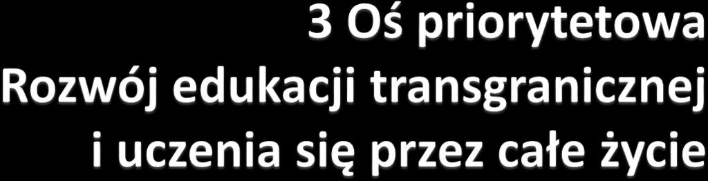 Działania w mikroprojektach muszą dotyczyć poprawy jakości transgranicznej edukacji specjalistycznej i zawodowej poprzez np.