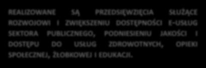 E-USŁUG SEKTORA PUBLICZNEGO, PODNIESIENIU JAKOŚCI I DOSTĘPU DO USŁUG