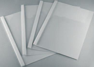 okładki z błyszczącego kartonu, nadającego elegancki charakter dokumentacji, a przy tym bardzo odpornego na zabrudzenia; format (210 x 297 mm); kolor: biały. rozmiar oprawia max. kartek 0gsm opak.