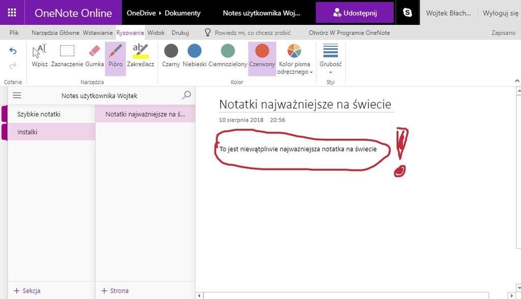 Możemy tutaj dowolnie formatować tekst, wstawiać obrazy i tym podobne. Podobnie sprawa ma się w przypadku aplikacji Excel oraz PowerPoint.