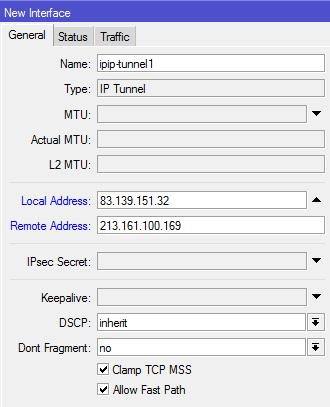 IPIP Router A Router B 10.0.0.9/24 83.139.151.