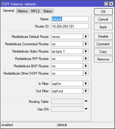 OSPF Rozgłaszanie Tras Networks Redystrybucja Networks Wymaga ręcznego dodania każdej z