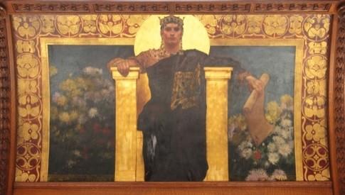 Justynian prawodawca w dekoracjach architektonicznych... 189 Jean-Joseph Benjamin-Constant, Emperor Justinian. The Ames-Webster Mansion, Boston, fot.