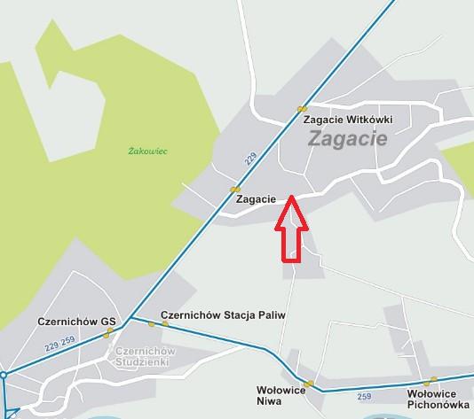 kierunku południowo-zachodnim znajduje się centrum Czernichowa (miejscowość gminna) gdzie dostępna jest pełna infrastruktura: obiekty handlowe, usługowe, obiekty sakralne, banki, poczta itp.