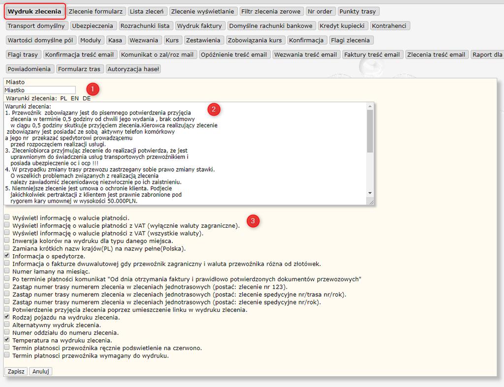 43 HERMES GT INSTRUKCJA DO PROGRAMU Zaznaczenie opcji Uwagi spedytora powoduje wyświetlanie dodatkowego pola w formularzu trasy, pozwalającego na zapisanie dodatkowych uwag spedytora.