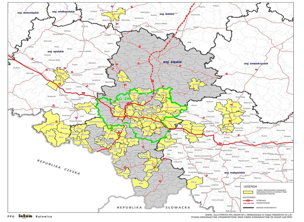 GMINY, DLA KTÓRYCH INKOM OPRACOWAŁ STUDIA KOMUNIKACYJNE