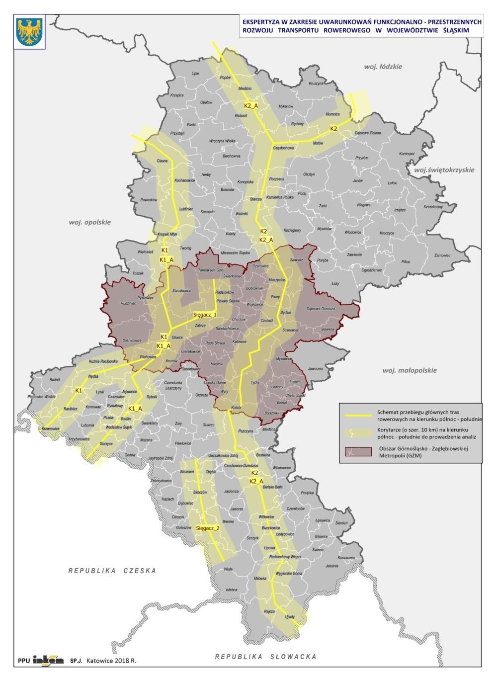 USZCZEGÓŁOWIONY SCHEMAT PRZEBIEGU GŁÓWNYCH ORAZ WARIANTOWYCH