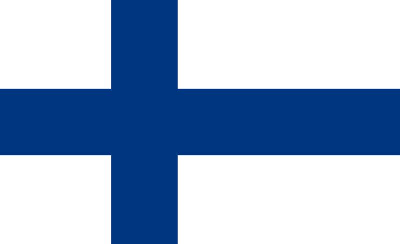 Flaga Finlandii Flaga Finlandii to niebieski krzyż na białym tle.