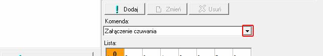 dowolna ze stref obsługiwanych przez manipulator, włącz