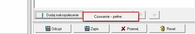 Kliknij na przycisk Zapis, żeby zapisać do modułu dane dotyczące makropoleceń. 6.4.