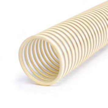 Zgodny UE 10/2011 (klasy A, B, C, D1 oraz do żywności suchej) oraz FDA 21 CFR 21 item 176.170 B3 Flexible hose produced with bio-based compound, obtained from natural sources.