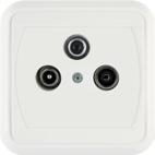 Gniazdo abonenckie RTV-SAT multimedialne (Internet) Radio/TV/SAT multimedia socket (Internet) GAS-1LP (10dB) Gniazdo abonenckie