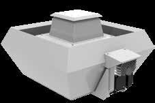 Wentylator dachowy (obudowa izolowana akustycznie) Wielkość: 355 łatwość montażu, stabilna, odporna na warunki atmosferyczne obudowa, konwencjonalny silnik poza przepływającym strumieniem powietrza,