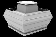 Wentylator dachowy Wielkość: 31 łatwość montażu, stabilna, odporna na warunki atmosferyczne obudowa, silnik typu A z wirującą obudową poza przepływającym strumieniem powietrza, napięciowa regulacja
