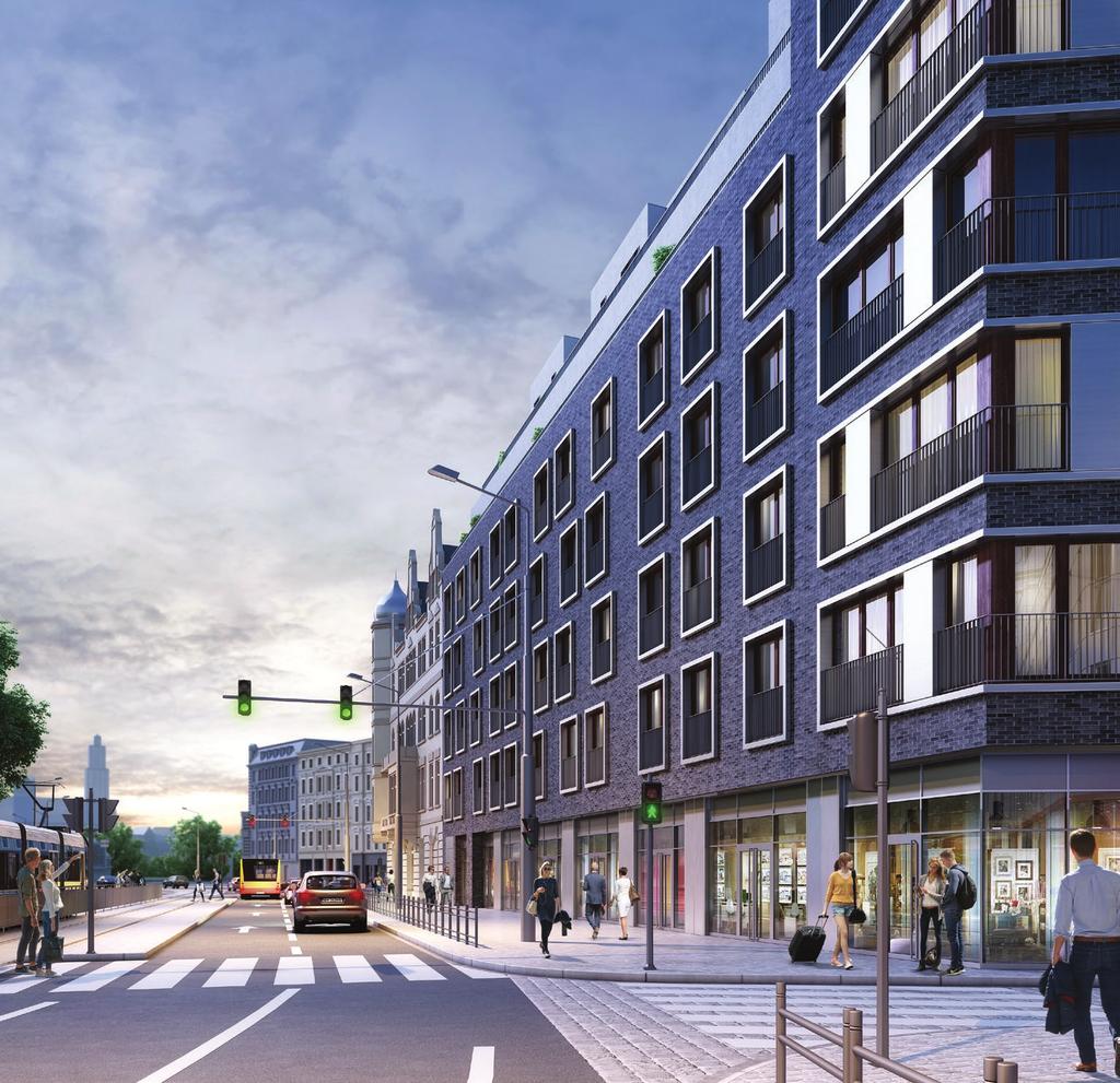 Centreville z miłości do Wrocławia Ten 7-piętrowy budynek mieścić będzie 69 apartamentów, 10 lokali użytkowych oraz przestronny garaż podziemny.