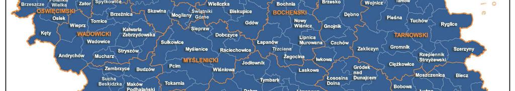 Terytorium historycznej ziemi krakowskiej ustalone granicą ówczesnego województwa krakowskiego do 1975 roku stanowiło spójny obszar i obejmowało zachodnią część Wyżyny Małopolskiej, w tym Wyżynę