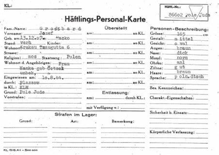 zlikwidowano w 1943 r. a ludność tam mieszkającą zatrudniono w obozie pracy przymusowej Plaszow; kobieta ta poniosła śmierć właśnie w tym obozie. Grassgrün Chaim, ur. w 1918 r.