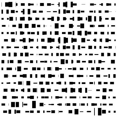 Hologramy generowane komputerowo - CGH Komórka dyskretyzacji Metoda Lohmana: Każdej próbce: odpowiada jedna komórka dyskretyzacji o środku w punkcie Faza i amplituda kodowane są jako prostokątna