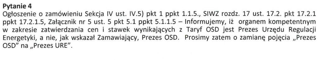 i w SIWZ rozdział 17 ust. 17.2 pkt 17.2.2 oraz w załączniku nr 5 