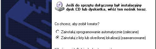 Po naci ni ciu klawisza Dalej pojawi si : Nale y zaznaczy Uwzgl dnij t