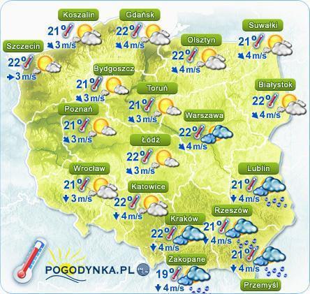 głównych rzekach Polski