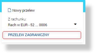 Rozdział 7. Przelewy Lista rachunków zawiera wszystkie rachunki klienta. Posortowane zgodnie z sortowaniem w miniaplikacji Rachunki.