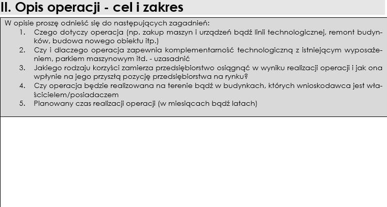 Plan biznesowy operacji warunki przyznania pomocy Trwałe korzyści gospodarcze - realizacja operacji nie spowoduje utraty