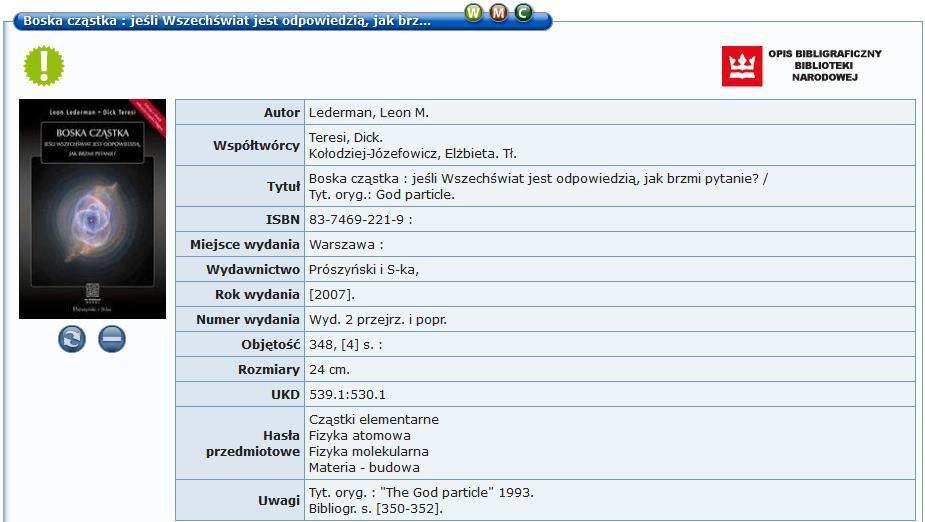 2. Pola uwag (MARC21 od bibliograficznego oraz z