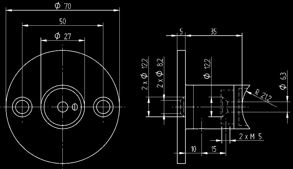 Platte 150 x 0 x 10 mm, für Vierkantrohr 40 x 40 mm platine