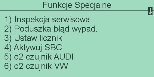 4. UŻYTKOWANIE SKANERA VAG505a 4.1. Menu główne: - Po podłączeniu skanera do gniazda OBD2 i wyświetleniu ekranu powitalnego uruchomi się menu główne skanera.