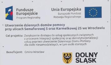 Remont DDP został zrealizowany ze środków Regionalnego Programu Operacyjnego dla Województwa Dolnośląskiego