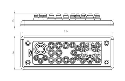 C Tworzywo wolne od halogenów i silikonu Montaż: na śruby montażowe Średnica otworów montażowych: 4,2 mm MH 10 (IP55) MH 25 (IP55) MH 27 (IP55) Czarny MBA8N10B11