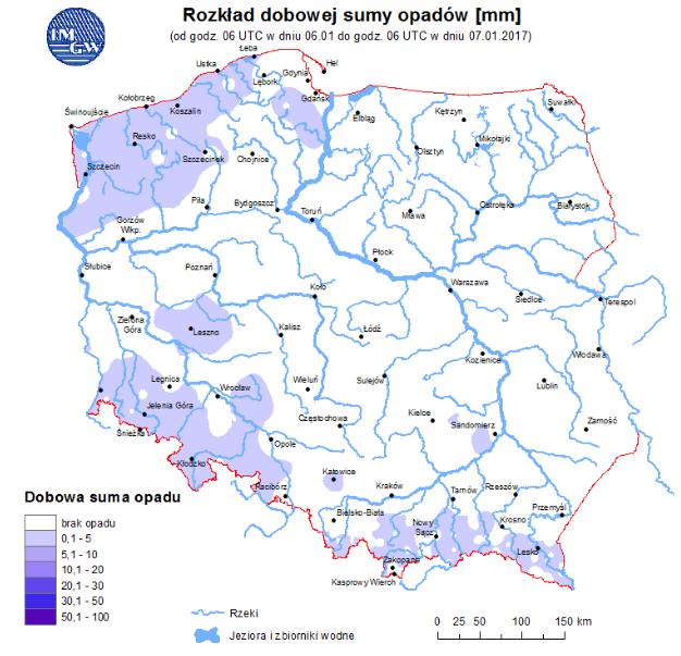 na głównych rzekach Polski